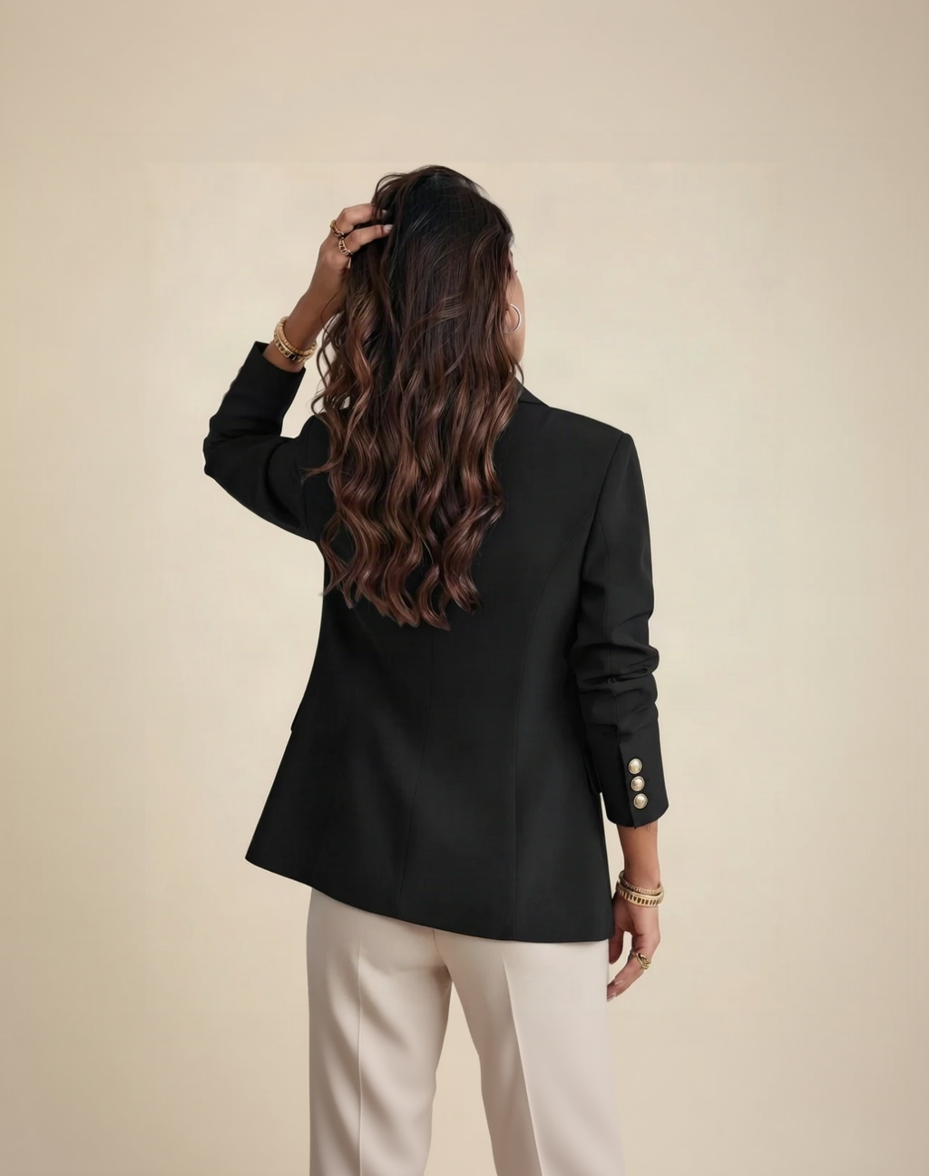 Chaleco de Traje Clásico con Botones Dorados