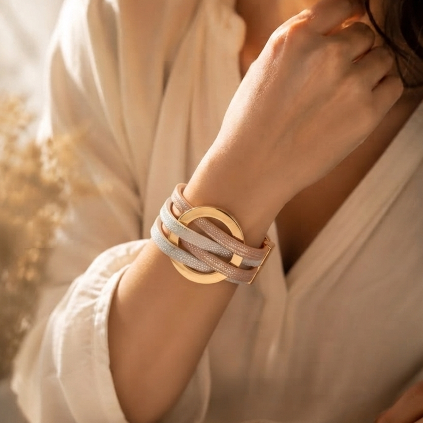 Brazalete Multicapa con Cierre Magnético